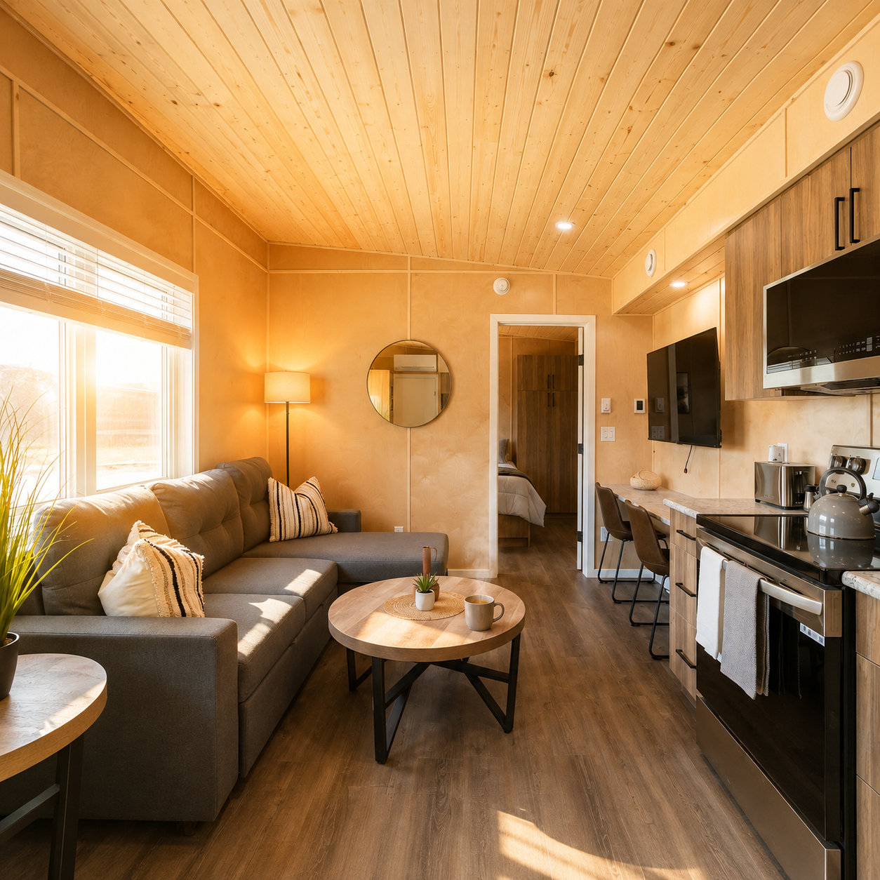 living room in morning